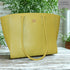 Naina 90 Feet Genuine Leather Lime Green Tote Bag